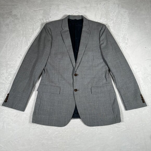 J. Crew Other - J. Crew Blazer Men Size 42L Gray 100% Wool Voyager Thompson Two Button B8632 EUC